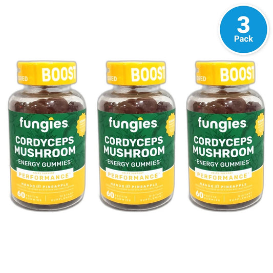 Fungies Cordyceps Mushroom Gummies Mango and Pineapple Exp 12/27 Pack of 3 New