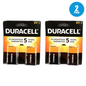 Duracell 9V Batteries Alkaline Fresh Exp 2030 Pack of 2 New