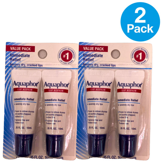Aquaphor Lip Repair Value Pack 0.35 Fl Oz 2 Pack New