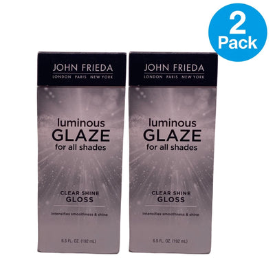 John Frieda Luminous Glaze Clear Shine Gloss 6.5 oz 2 Pack New