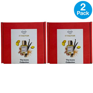 Dossier IT Factor Eau de Parfum Spray 1.7 Fl Oz 50 mL 2 Pack New