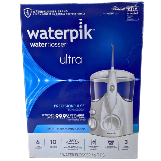 Waterpik Ultra Countertop Water Flosser White WP-100W Oral Irrigator 1 Pack New