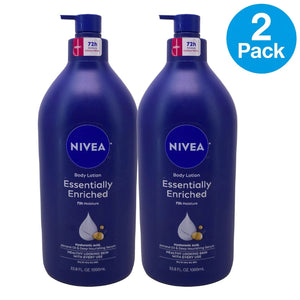 NIVEA Essentially Enriched Body Lotion 33.8 fl oz 2 Pack New