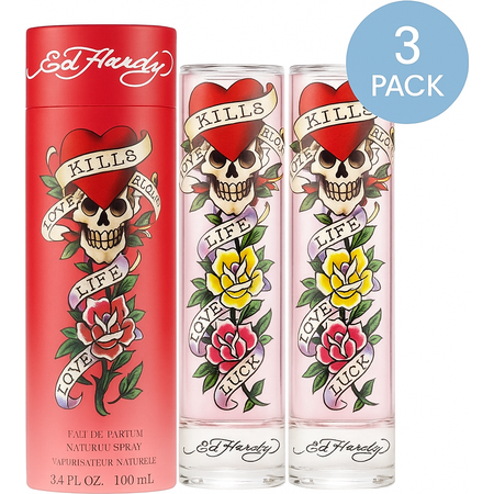 Ed Hardy Love Kills Slowly Eau de Parfum 3.4 oz 3 Pack New