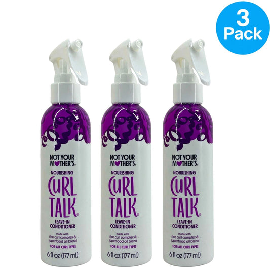 Not Your Mother's Curl Talk Leave-In Conditioner 6oz bottle 3-pack for curly hair hydration and definition