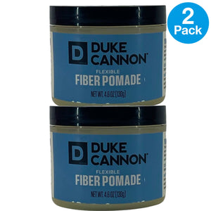 Duke Cannon Flexible Fiber Pomade Shine-Free Finish For Men 4.6 oz 2 Pack Bundle