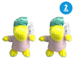 Peanuts Snoopy Pink Puffer Jacket Woodstock 2024 Holiday Plush Toy Pack of 2 New