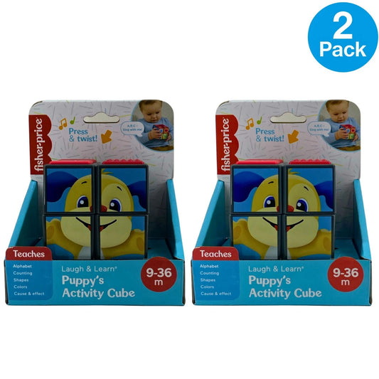 Fisher-Price Laugh and Learn Puppy Activity Cube 2-Pack colorful educational toy with interactive features