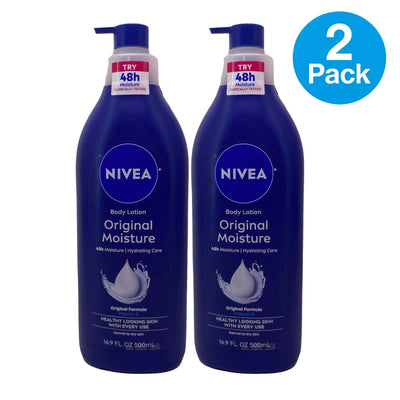 NIVEA Original Moisture Body Lotion 16.9 fl oz 2 Pack New