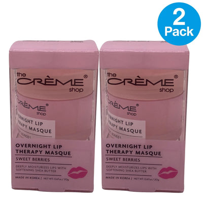 The Crème Shop Overnight Lip Therapy Masque Sweet Berries 2 Pack New