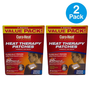 Cura-Heat Heat Therapy Patches 7 Ct 2 Pack Exp 07/2027 New