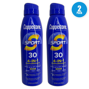 Coppertone Sport Continuous Sunscreen Spray SPF 30 Exp 03/27 Pack of 2 New
