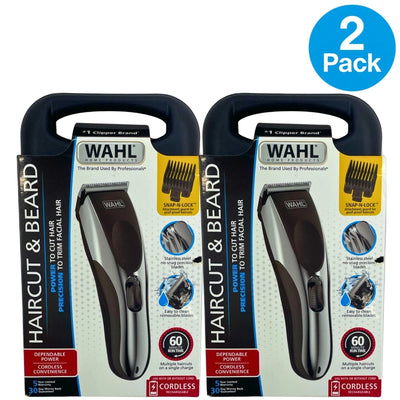 Wahl Haircut Beard Rechargeable Cordless Clipper Grooming Kit Model 9649 2 Pack