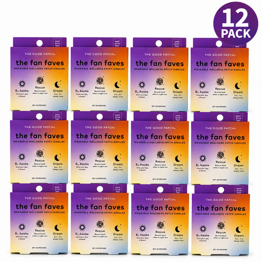 The Good Patch Fan Faves Wearable Wellness Patch Singles 3 Count 12 Pack product display