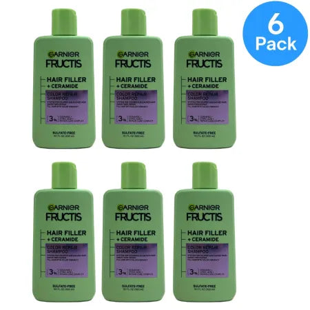 Garnier Fructis Hair Filler + Ceramide Color Repair Shampoo 10.1 oz 6 Pack