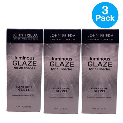 John Frieda Luminous Glaze Clear Shine Gloss 6.5 oz 3 Pack New
