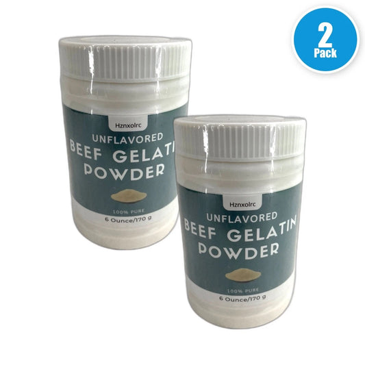 Hznxolrc Beef Gelatin Powder Food Grade Exp 08/27 Pack of 2 New