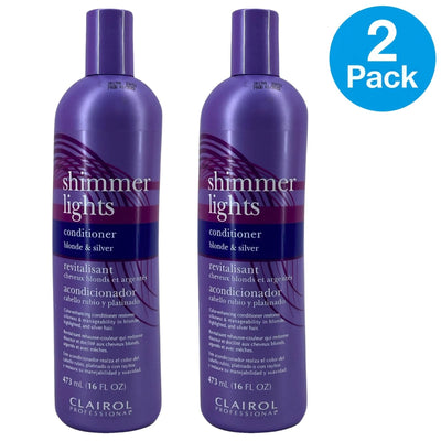 Clairol Professional Shimmer Lights Conditioner Blonde & Silver 16oz 2 Pack New