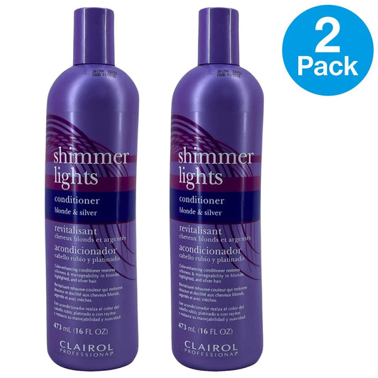 Clairol Professional Shimmer Lights Conditioner Blonde & Silver 16oz 2 Pack New