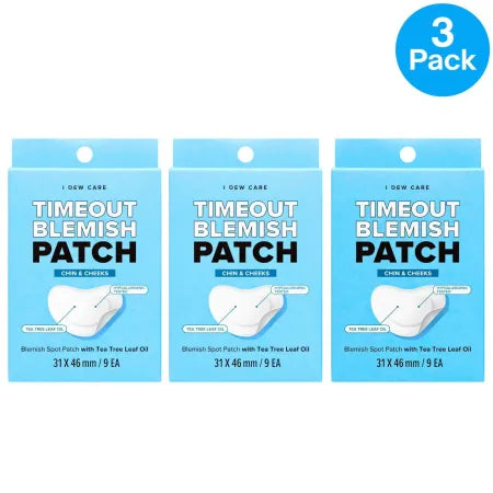 I Dew Care Tea Tree Blemish Patches 31x46mm 9 count 3 pack set for acne treatment