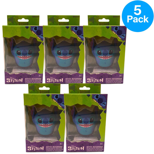 Disney Lilo & Stitch Bitty Boomers Mini Portable Bluetooth Speaker 5 Pack New