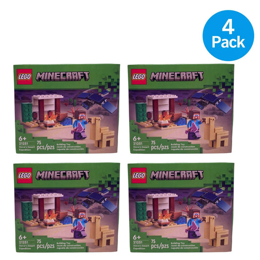 LEGO Minecraft Steve’s Desert Expedition 21251 75pcs 4 Pack New