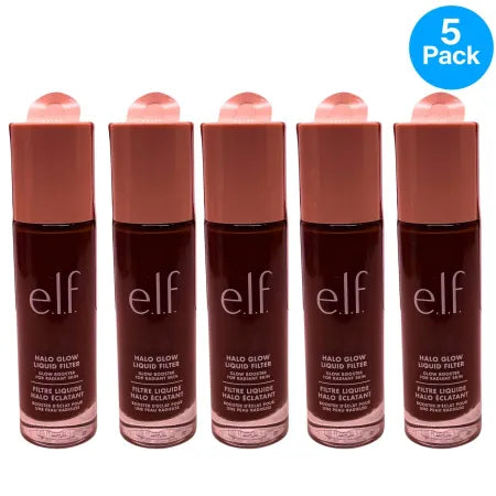 e.l.f. Halo Glow Liquid Filter Shade 8 Rich 5-pack set for luminous complexion