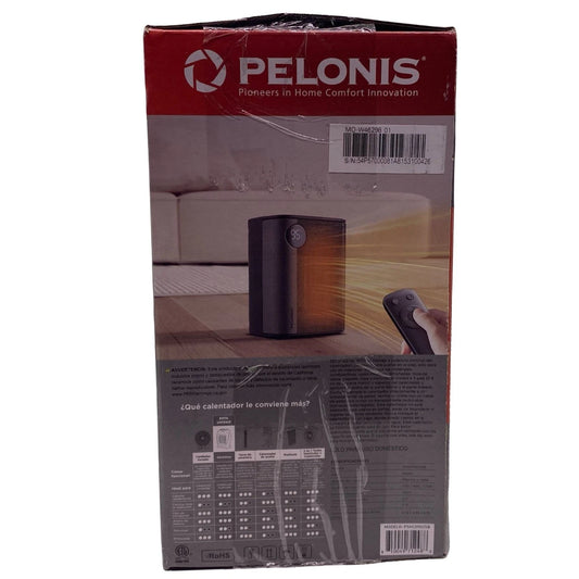 Pelonis 8in Digital Ceramic Heater Remote Control 1500W Black New