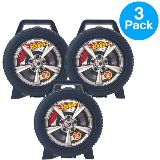 Hot Wheels 30 Car Case Wheel Shaped Collector Carrier Tara Toy 3 Pack New