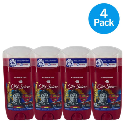 Old Spice Man of Tomorrow Scent Deodorant Stick Aluminum Free 3.0oz 4 Pack New