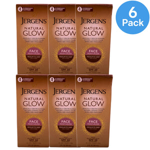 Jergens Natural Glow Face Moisturizer Medium to Deep SPF 20 2 oz 6 Pack