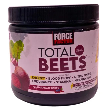Force Factor Total Beets Energizing Drink Powder in Pomegranate Berry flavor