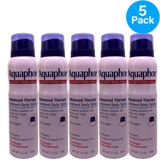 Aquaphor Ointment Body Spray Advanced Therapy Intensive Protectant 3.7 oz 5 Pack
