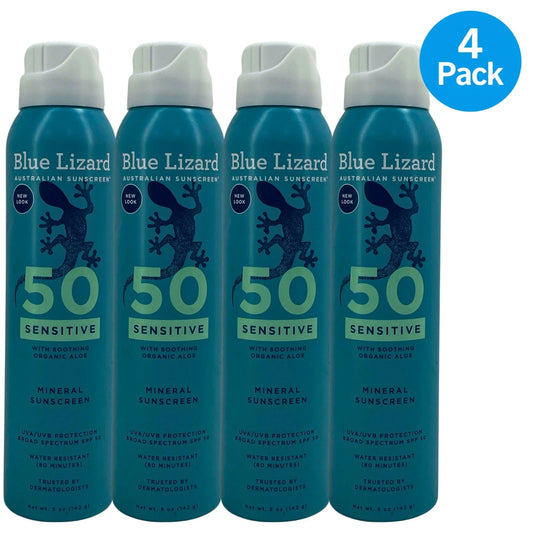 Blue Lizard Australian Sunscreen Sensitive SPF 50 Mineral Sunscreen Spray