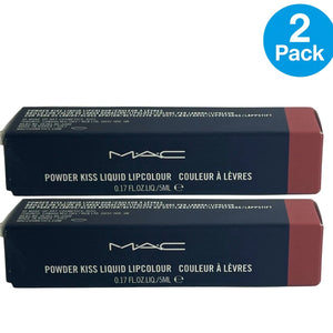 MAC Powder Kiss Liquid Lipcolour 996 Date-Maker 0.17 Fl Oz 5 mL 2 Pack New