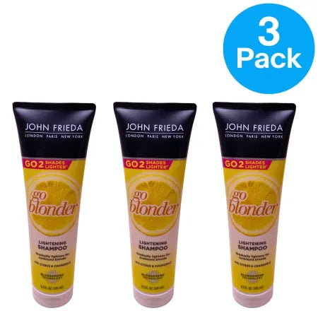 John Frieda Go Blonder Lightening Shampoo Citrus Chamomile 3-Pack 8.3 fl oz bottles