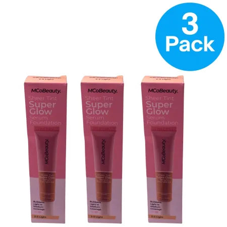 MCoBeauty Sheer Tint Super Glow Serum Foundation 2-3 Light 3 Pack product image