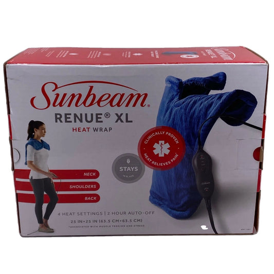 Sunbeam Renue XL Heat Wrap with 4 heat settings for neck, shoulders and back pain relief