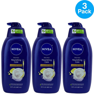 Nivea Nourishing Care Body Wash 30 Oz 3 Pack New
