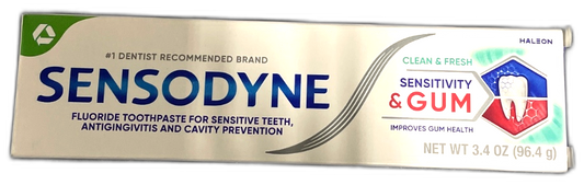 Sensodyne Clean Fresh Sensitivity Gum Toothpaste 3.4oz Exp 08/27 Pack of 1 New