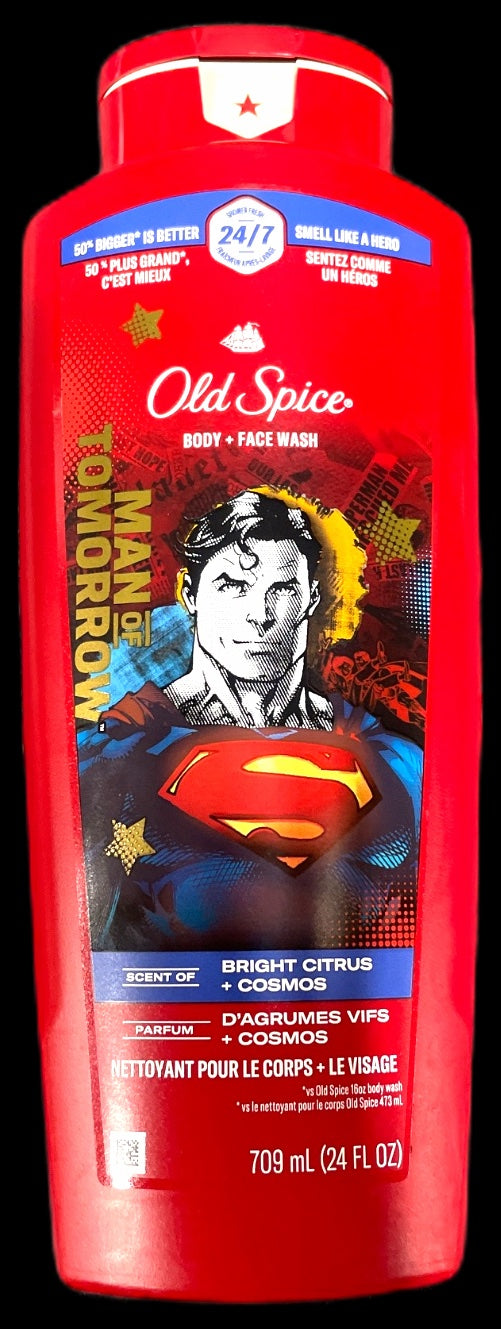 Old Spice Body Wash Superman Man of Tomorrow 24oz Pack of 1 New