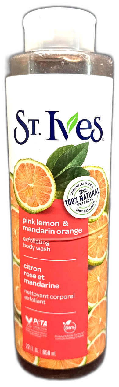 Body Wash Lemon Mandarin Orange 22oz Paraben Free Pack of 1 New