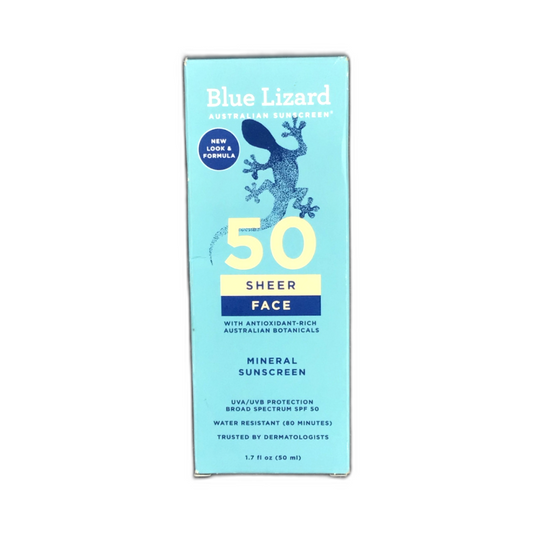 Blue Lizard Sheer Face Mineral Sunscreen SPF 50 1.7oz Exp 07/27 Pack of 1 New