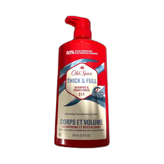 Old Spice 2 In 1 Shampoo Conditioner Fuller Hair Deep Sea Pack of 1 New