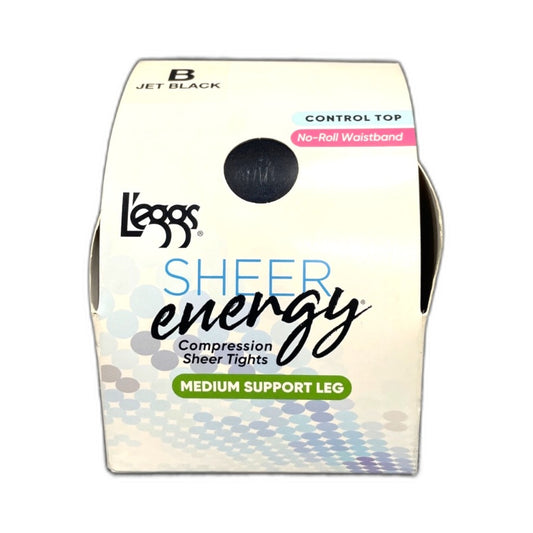 L'eggs SheerEnergy Control Top Medium Support Leg No Roll Waist Pack of 1 New