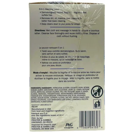 Olay Daily Facials Water-Activated Dry Cloths Deeply Purifying Clean (2 Pack) Ne