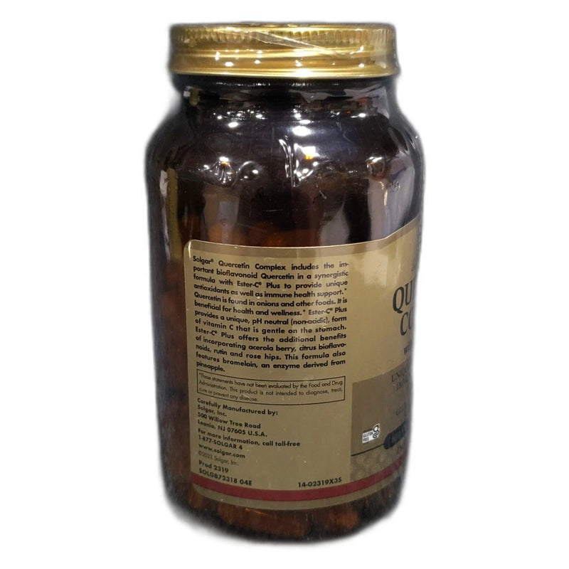 Solgar Quercetin Complex with Ester-C Plus 100 Vegetable Capsules Exp 06/27 New
