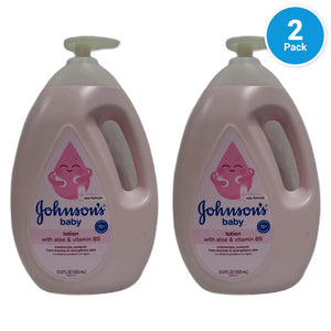 Johnson's Moisturizing Pink Baby Lotion Aloe Vitamin B5 Pack of 2 New