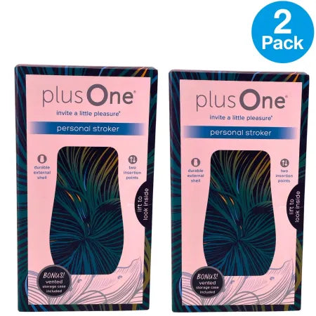 plusOne Personal Stroker with Vented Storage Case 2 Pack Bundle
