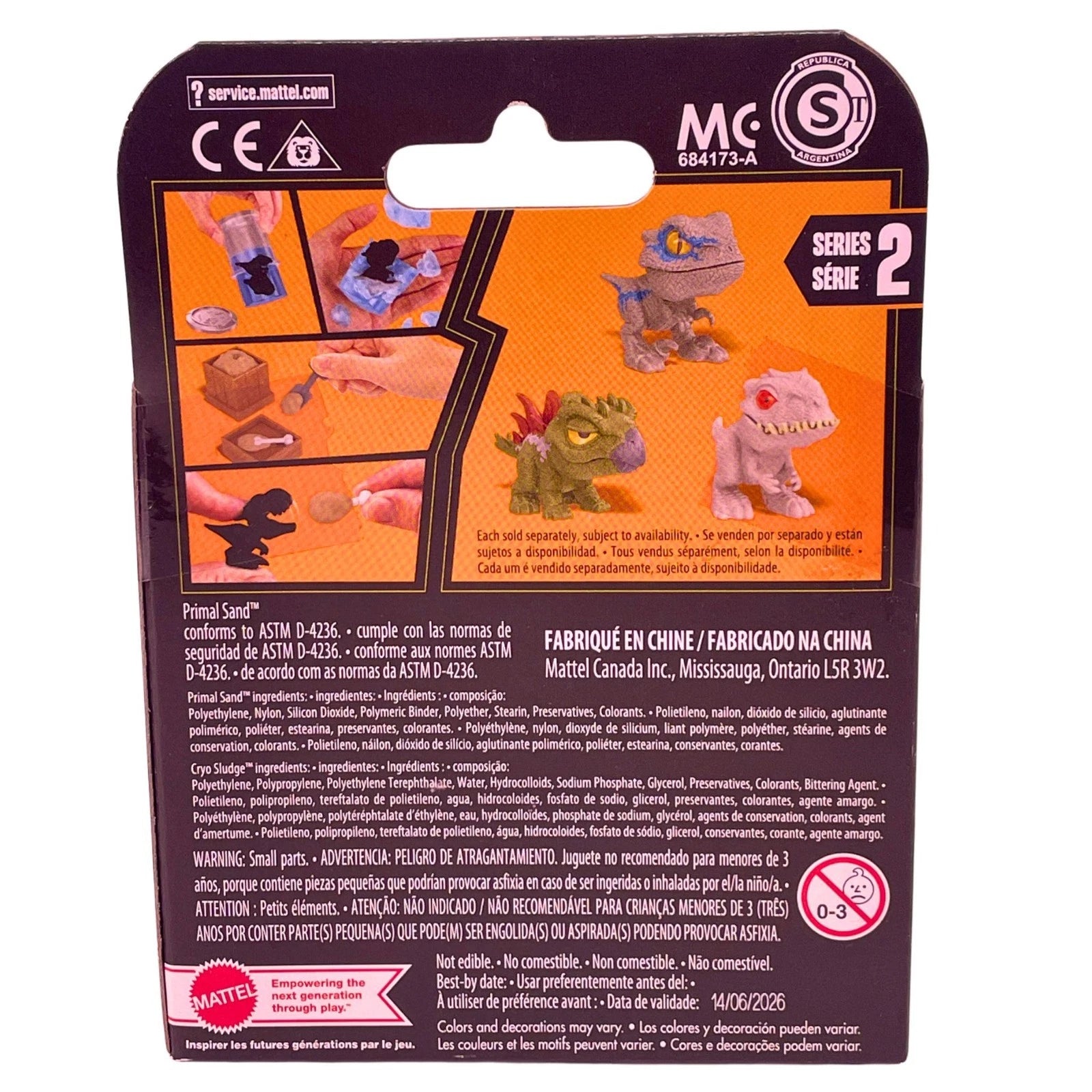 Mattel Jurassic World Crushivores Dinosaur Figure 7 Pack New